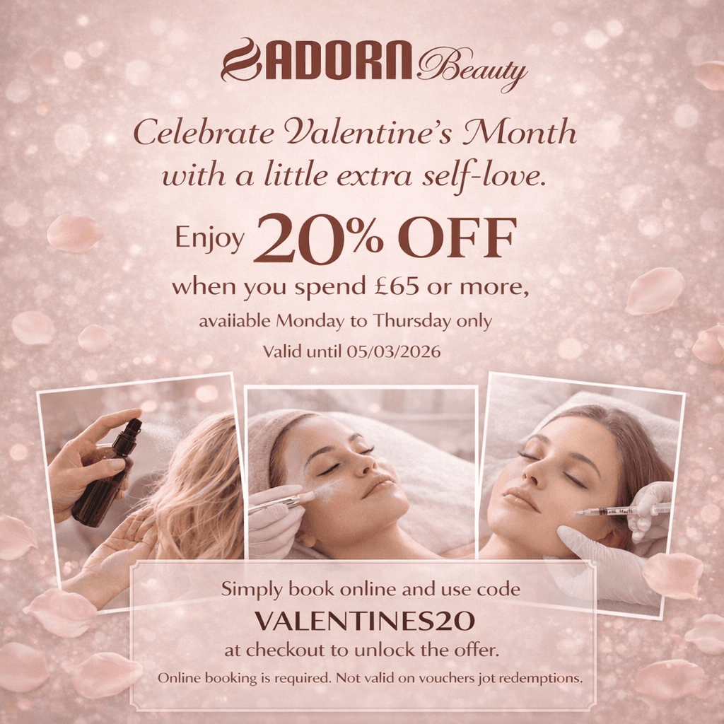 Valentine’s Month Offer at Adorn Beauty – 20% OFF in Watford, Aylesbury & Uxbridge